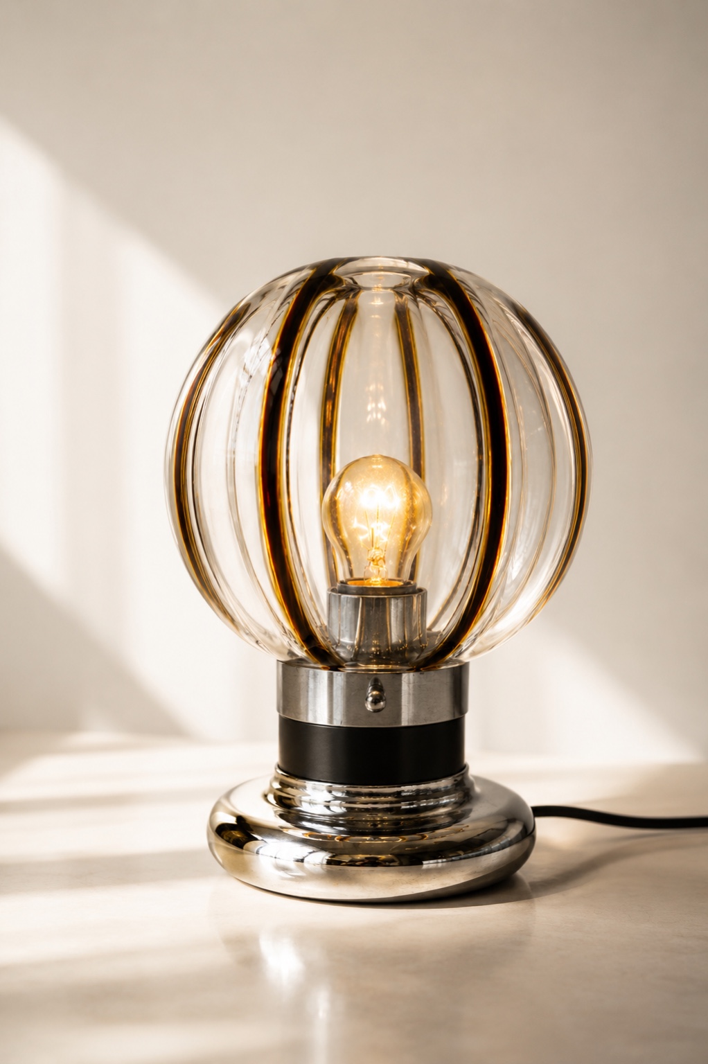 Italian Murano glass Space Age table lamp from the 1970s
