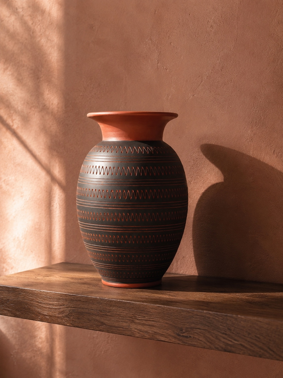 Rudi Stahl sculptural terracotta vase